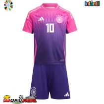 Camisa de Futebol Alemanha Jamal Musiala #10 Equipamento Secundário Infantil Europeu 2024 Manga Curta (+ Calças curtas)